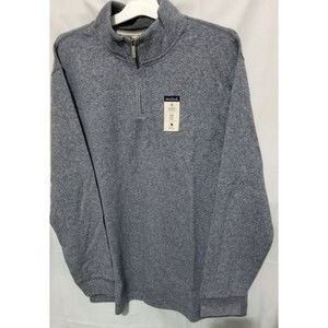 Mens Method XL Long Sleeve Quarter Zip Blue Gray Pullover Sweater,